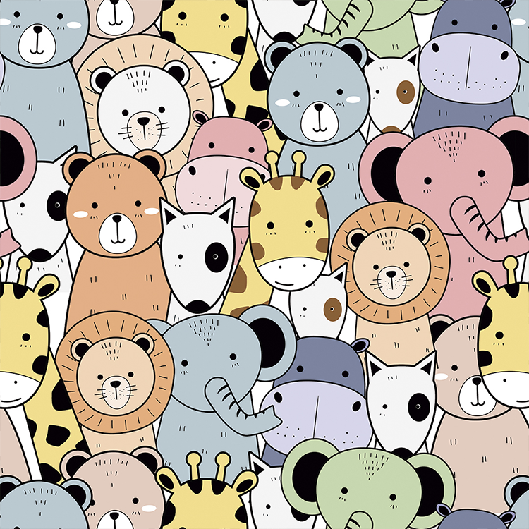 Adesivo Papel de Parede - Safari Infantil 1
